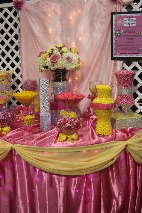 Yellow And Pink Candy Buffet Yellow Candy Buffet Pink Candy Buffet