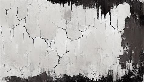 Premium Photo Old Ancient Black And White Plaster Cracked Peeled