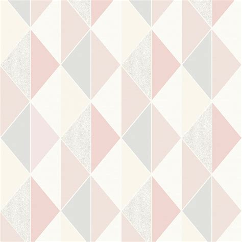 I Love Wallpaper Tate Geometric Triangle Wallpaper Pink Silver