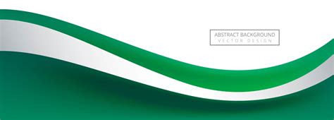 Green Horizontal Wave Banner On White Background 694617 Vector Art At