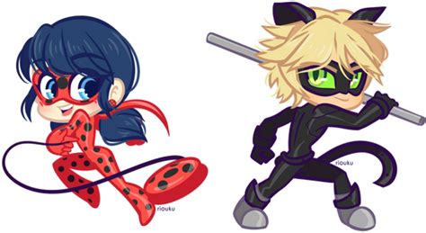 Chibi Ladybug And Chat Noir By Riouku On Deviantart