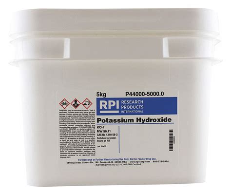 Rpi Potassium Hydroxide Powder 5 Kg 1 Ea 31gd04p44000 50000