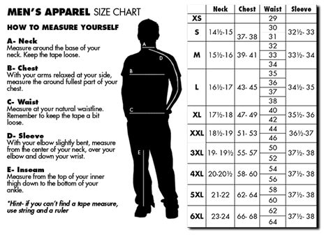 Be Sure Your Clothes Fit Appropriately Mens Size Chart Career
