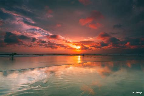 Color Light 9 Sunset At Kuta Beach Bali Indonesia Light Colors Kuta Beach Photos Of The