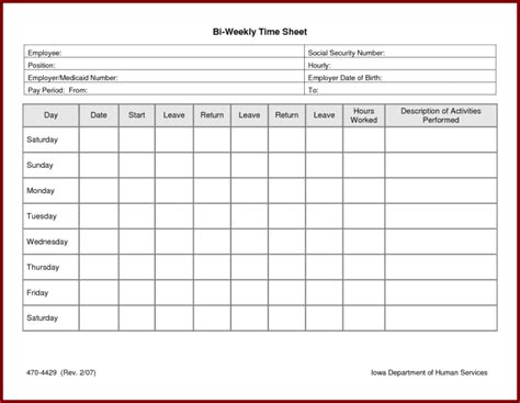 Weekly Timesheet Template Excel Free Download —