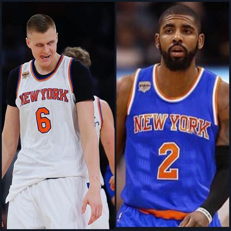 Kristaps Porzingis Endorses Kyrie To Knicks Trade By Doing This Photos