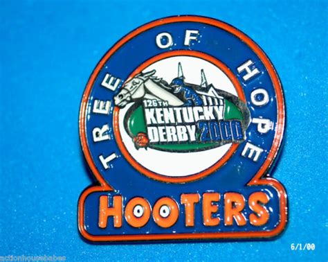 HOOTERS RESTAURANT COLLECTABLE ENAMEL TREE OF HOPE KENTUCKY DERBY LAPEL