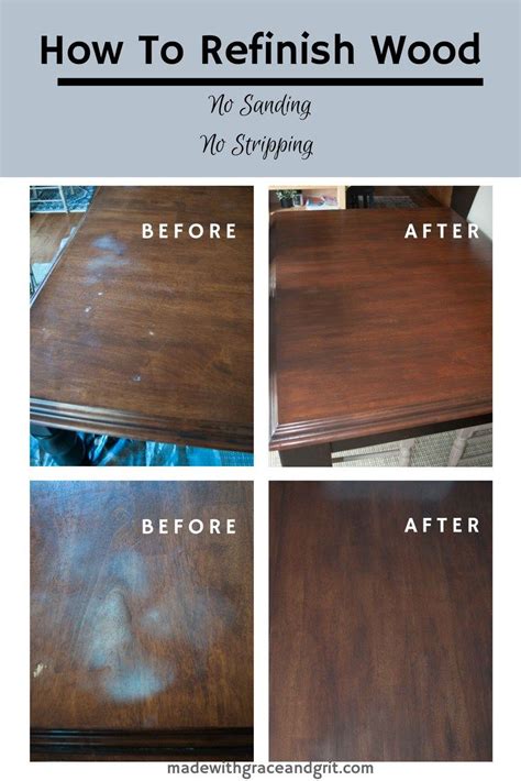 How To Refinish Wood Furniture Without Stripping Or Sanding Made With