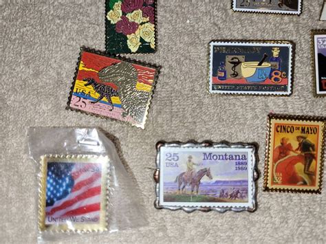 Usps Postage Stamp Pin Select Style Etsy