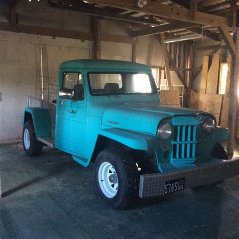 Vintage 1963 4wd Jeep Willys Pickup Truck With Original Title For Sale