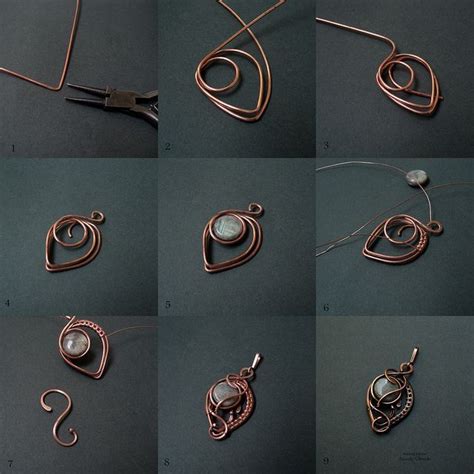 Diy Bijoux Picture Wire Jewelry Tutorial Pendant With Beads Or