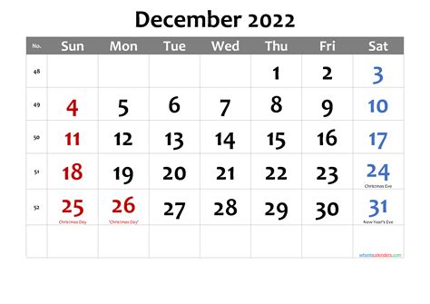 Printable Calendar December 2022 Printable Calendar 2023