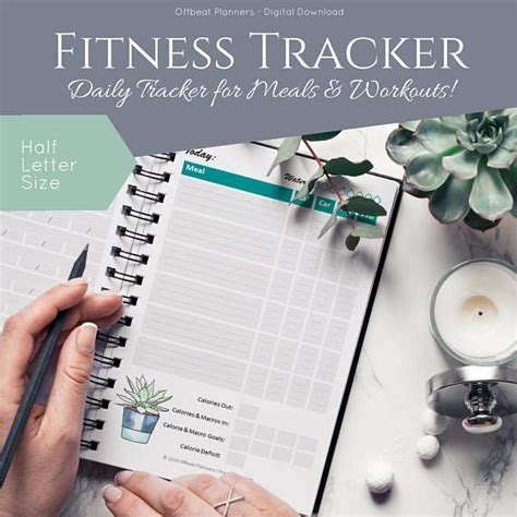 Fitness Workout And Meal Planner Health And Weight Journal Etsy