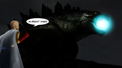 Saitama Vs Godzilla One Punch Man Know Your Meme
