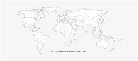 Political White Transparent Thin World Map B5a High Resolution Blank