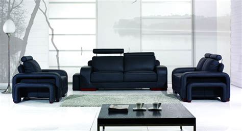 A 32b Ultra Modern Sofa Set Black Design Co