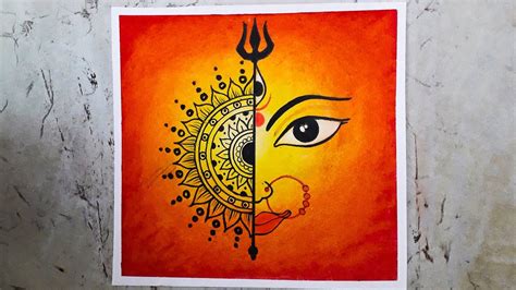 Durga Devi Drawing Shakti Navratri Maa Durga Puja Step By Step Oil My