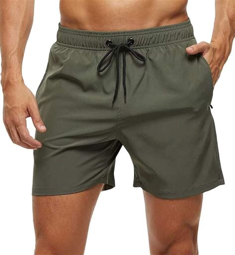 Mens Swim Trunks With Compression Liner