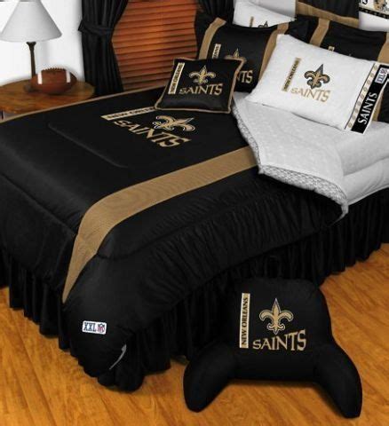 New orleans saints nfl comforters, pillow shams, sheets, bed skirts, drapes, shower curtains, pillows and more. New Orleans Saints NFL Bedding - Sidelines Complete Set by ...