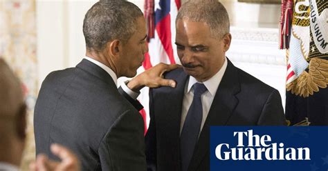 Barack Obama Pays Tribute To Eric Holder After He Resigns As Us Attorney General Video Us