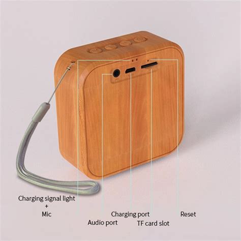Portable Wood Style Wooden Bluetooth Speaker Wood Computer Speakers