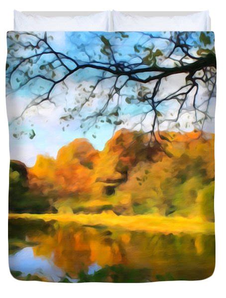 Beautiful Autumn Forest Painting By Lanjee Chee