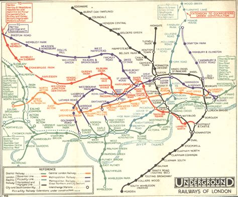 Harry Beckss Original Tube Map Harry Beck London Underground Tube Map