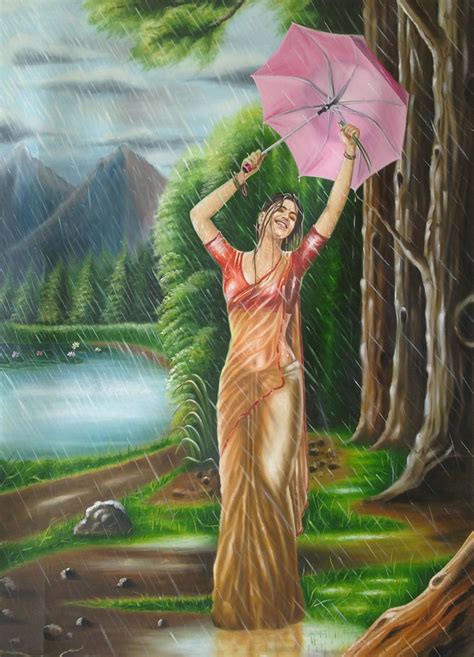 Beautiful Indian Woman Painting