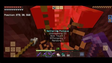 I Am In Nether With Full Netherite Enchanted Armour And Tool Youtube