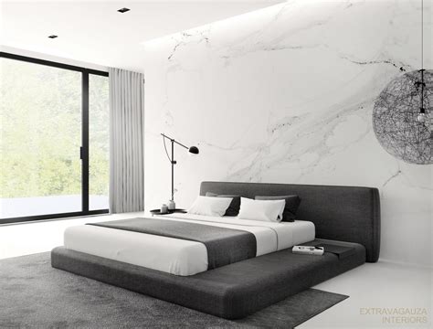 Fascinating blend of dark and light shades. Extravagauza Interiors | Contemporary minimalist bedroom ...