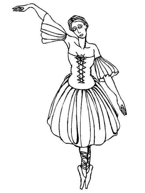 Ballerina Girl Awesome Dance Coloring Pages Coloring Sky