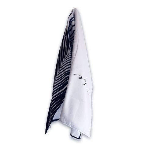 Beach Towel 75 X 150cm Printed Microfibre Black And White Life Is