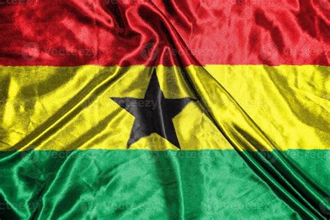 Ghana Cloth Flag Satin Flag Waving Fabric Texture Of The Flag 7236808