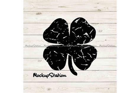Clover Svg Grunge Distressed Lucky Shamrock Png St Patricks Design By