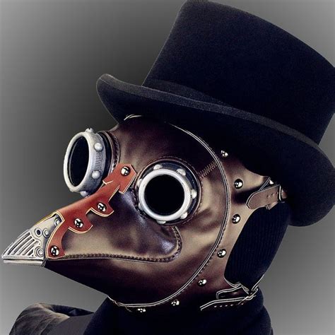 Steampunk Plague Doctor Mask Costume Burning Man Gothic Punk Leather