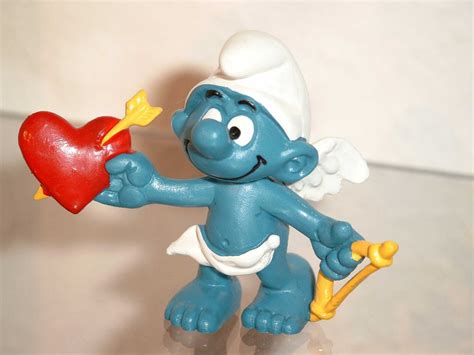 Blue Smurf Amor Heart Love Smurfs Arrow 20 Inch By 30 Inch Laminated