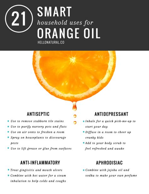 21 Smart Household Uses For Orange Oil Orange Oil