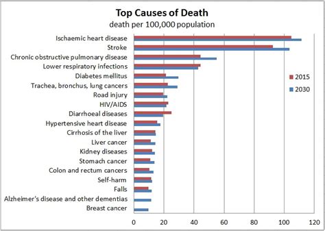 Top Causes Of Death Global Projections Of Mortality And Causes Of