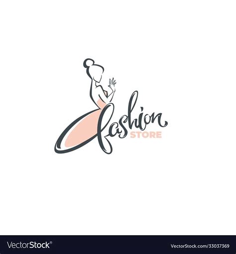 Vector Fashion Boutique And Store Logo Label Emblem With Fashionable