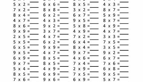 Multiplication 5 minute drill Worksheets with answers/pdf/ | Etsy