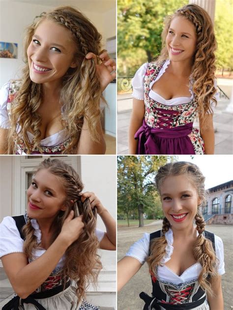 Roxi Strasser Dirndlfrisuren Hair Styles Oktoberfest Hair German Hairstyle