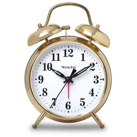 Buy Westclox Big Ben Gold Twin Bell Alarm Clock Loud Alarm Clock For Heavy Sleepers Battery