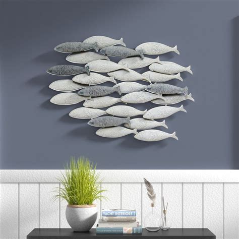 School Of Fish Wall Décor In 2020 With Images Fish Wall Decor Fish