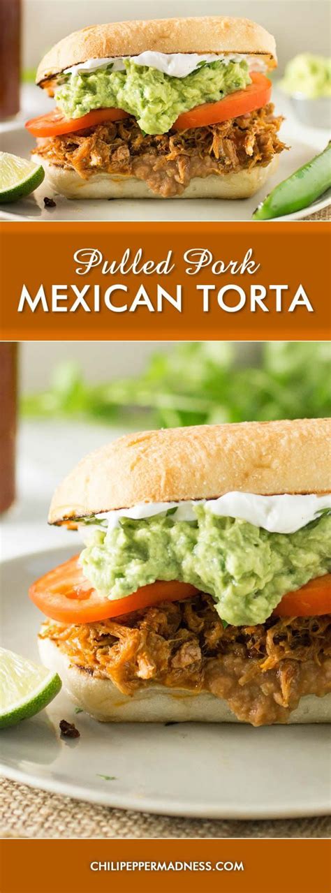 Pulled Pork Mexican Torta Sandwich Make Your Own Mexican Torta With