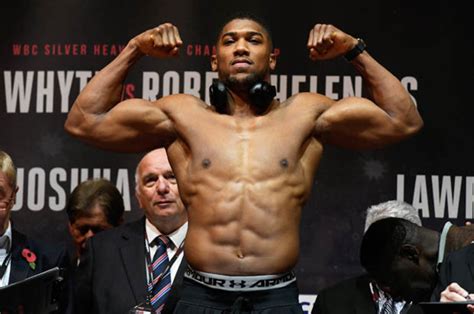 Joshua Vs Takam Weigh In Anthony Joshua Weighs In At Career Heaviest