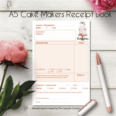 Receipt Book For Cake Makers Hoopsy