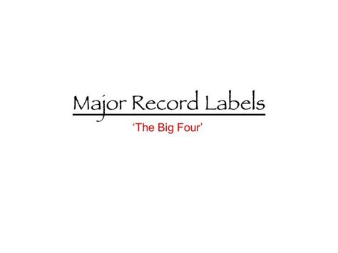 Major Record Labels