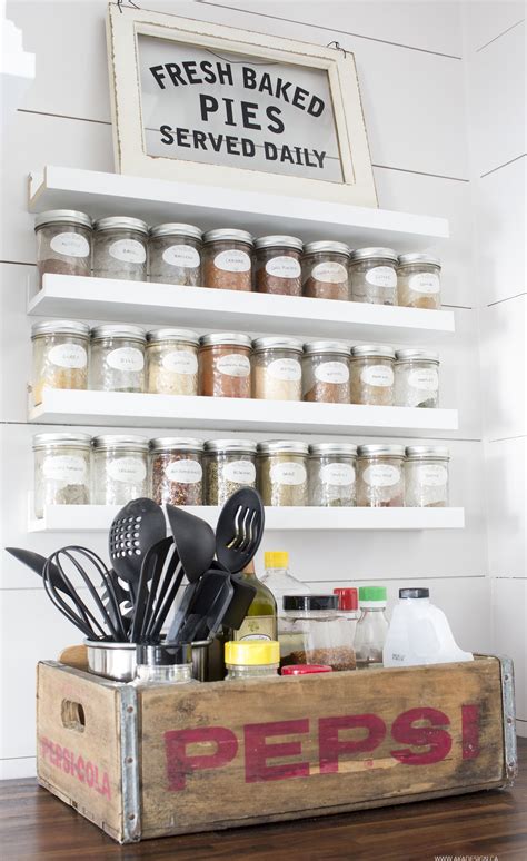 our modern farmhouse kitchen makeover small kitchen storage ikea spice rack spice rack storage