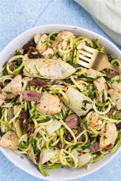 There are several methods for making zucchini noodles. Whole30 Greek Chicken Zucchini Noodles - The Clean Eating ...