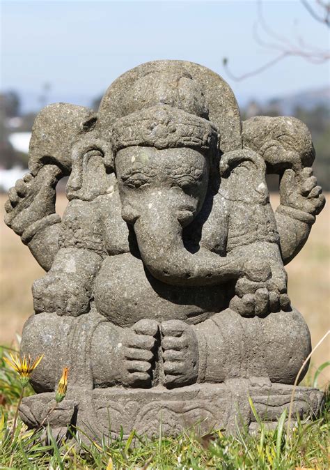 Sold Stone Ganesh Garden Statue 20 105ls473 Hindu Gods And Buddha